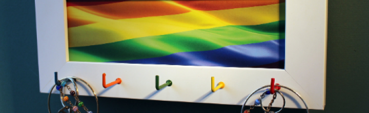Rainbow Pride Flag Keyholder Wall