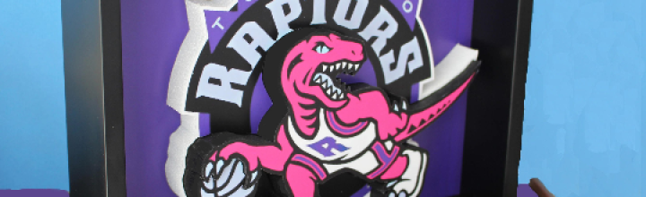 Toronto Raptors NBA 3D Pop Up Art Decor