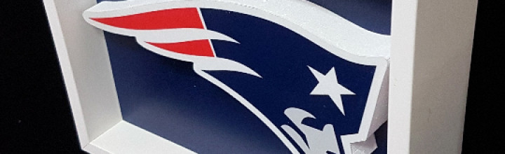 New England Patriots NFL 3D Art