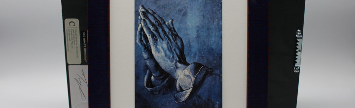 Blue College Wooden 8 x 10 – Praying Hands Frame (With or Without Image)