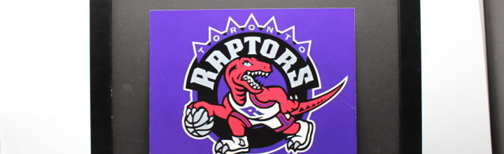 Black 11 x 14 – Throwback Toronto Raptors Logo Frame (With or Without Image)