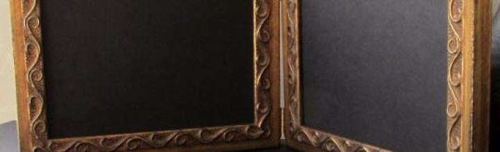 Ornate Swirl Frame – Gold, Sliver and Black Leaf.