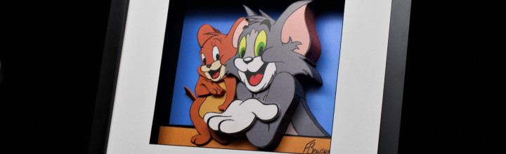 Tom and Jerry Framed 3D Art