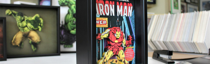 Iron Man – Comic Book Framed 3D Art