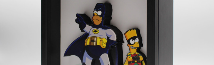 Batman and Robin – The Simpsons 3D Framed Art