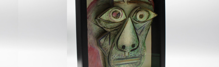 Green ‘Self Portrait’ Pablo Picasso 3D Framed Art