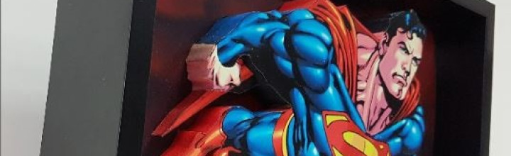 Superman – Man Of Steel Framed 3D Art