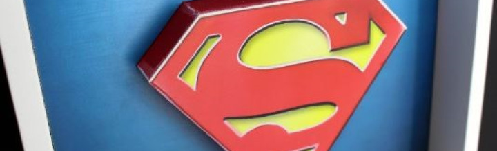 Superman logo  – Man Of Steel Framed 3D Art