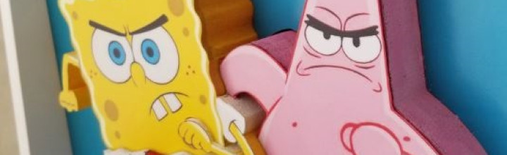 Spongebob Squarepants and Patrick Star Framed 3D Art