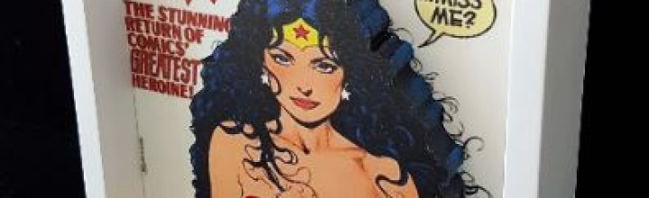 Wonder Woman Comic Book Framed 3D Art