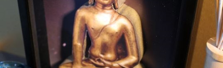 Meditating Praying Asian Buddha 3D Framed Art