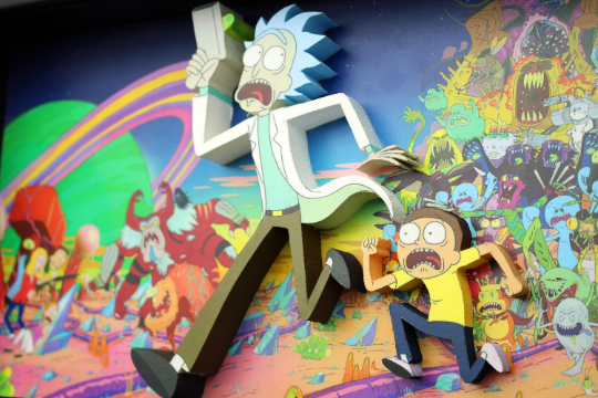 Rick and Morty 3D Pop Up Art