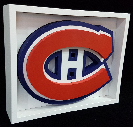 Montreal Canadias Canada NHL Hockey 3D Pop Up Art Shadow Box