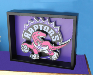Toronto Raptors 3d Art Tridimensional Pop Up Shadow Box One of a Kind